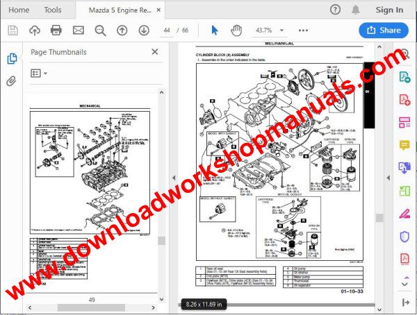 Mazda 5 repair manual 2004 to 2010 PDF